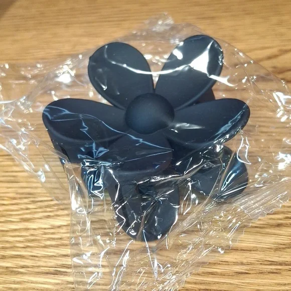 Black Flower Hair Clip