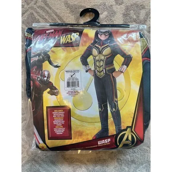 Marvel Ant-Man and The Wasp Costume Medium Size 8-10 for Kids 5-7 Years