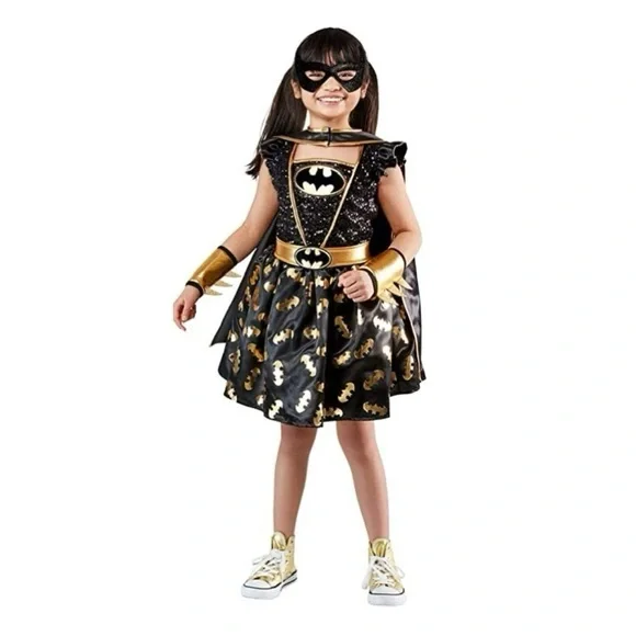 Rubies DC Comics Batgirl Sequin Halloween Costume Size Girls 3T 4T NWT