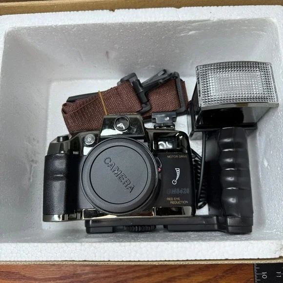VTG Olympia GM8426 Camera 35mm‎ Flash strap box kit WORKS clean