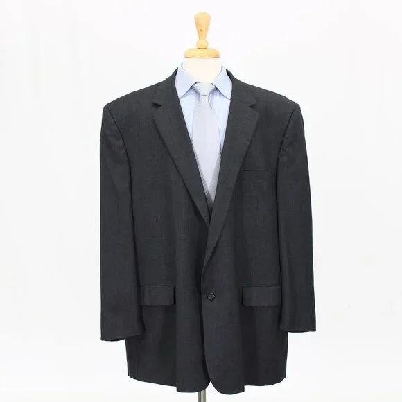 Pronto Uomo 54L Gray Striped 2-Button Sport Coat Blazer Jacket G190