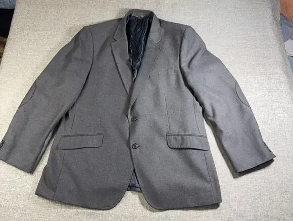Ben Sherman Mens 46R Gray Blazer Sport Coat Elbow Patch 1926 Originals3