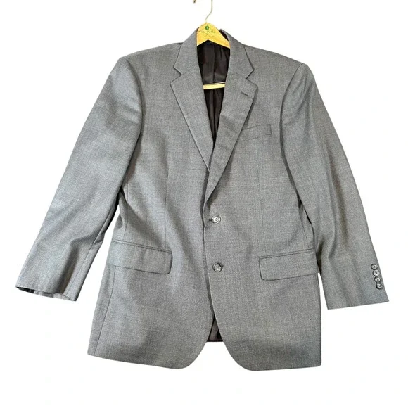 VTG Brooks Brothers 1818 Madison Blazer Mens 41R Saxxon Wool Grey Sport Coat USA