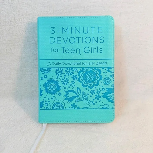 3-Minute Devotions‎ for Teen Girls Barbour Books Teal Faux Leather Devotional