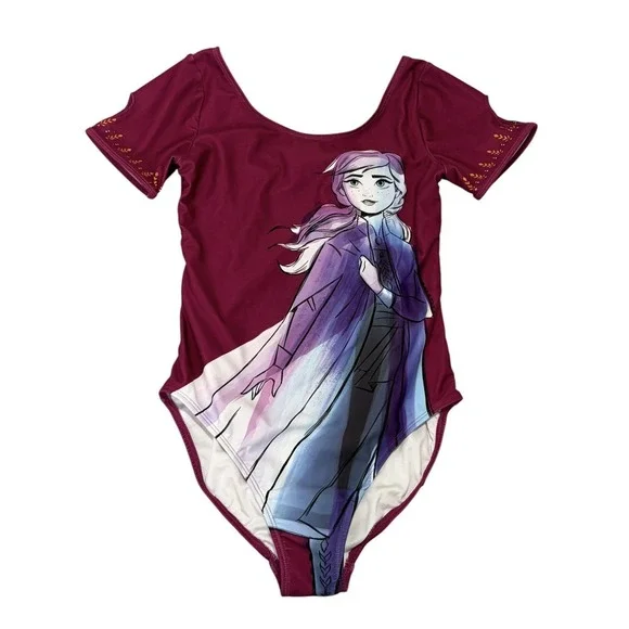 Hanna‎ Andersson Disney Frozen II Elsa Girls Gymnastics Dance Leotard Size 14/16