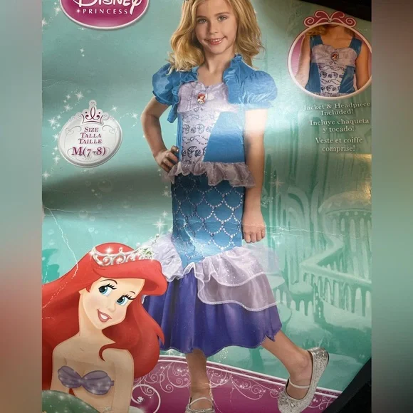 Disney little mermaid girls Halloween costume size medium 7-8