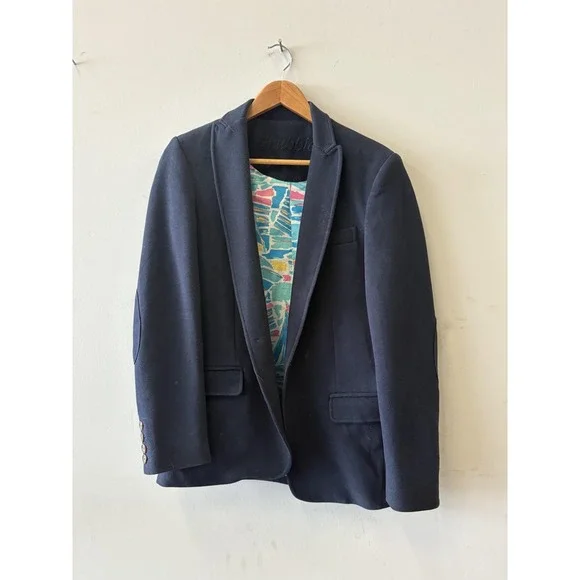 Chubbies Blazer Mens Small Blue Cotton Tropical Lined Casual Sport Coat Summer