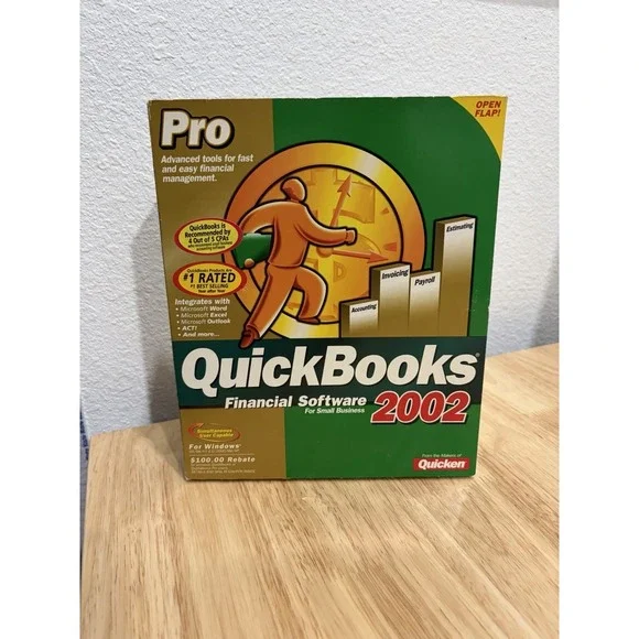 NEW-Sealed Box 2002 QuickBooks Pro for Small Business Intuit Software