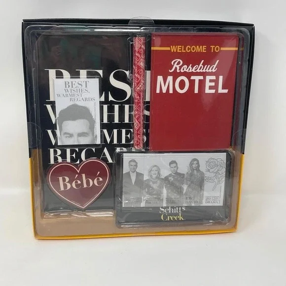 Schitt's Creek Stationery Gift Set Journal Pen Sticky Notes Rosebud Motel NIB