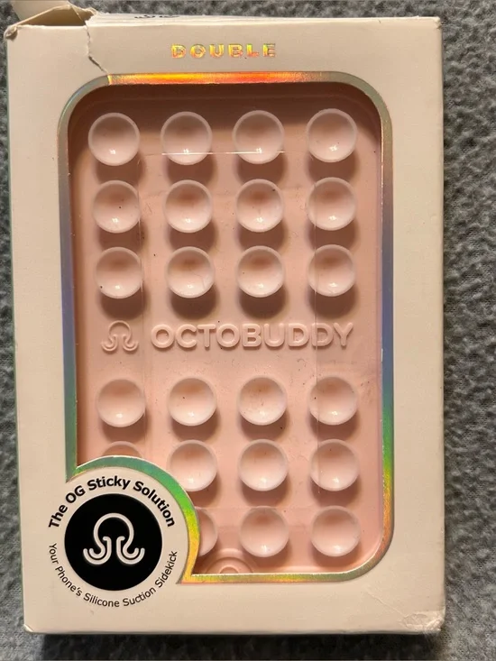 Octobuddy Silicone Suction Cup Phone Case Mount Chalk Pink New in Box