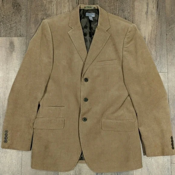 H&M Men's Camel Color Corduroy Blazer Size 41R