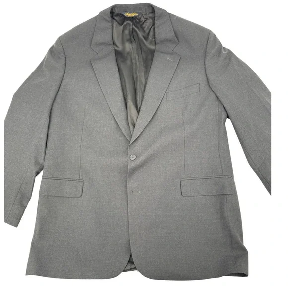 Brooks Brothers Sport Coat Blazer Jacket‎ 48L Charcoal Gray Wool Blend