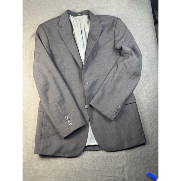 Pronto Uomo Men's Gray Two Button Blazer‎ Business Casual Jacket
