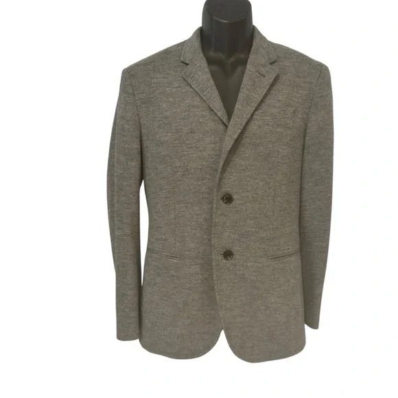 John Varvatos Mens Heather Gray Wool Blend Blazer Size 36 Jacket preppy casual