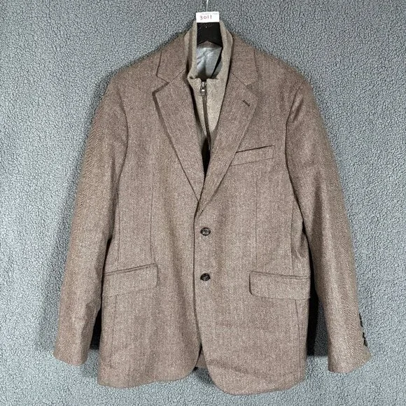 Hackett London Mayfair Wool Herringbone Blazer 2 in 1 Sport Coat - Men's Size 42