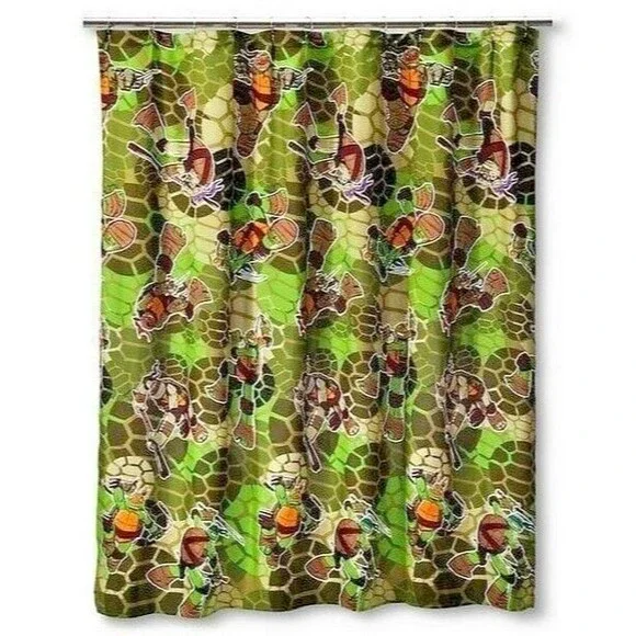 Nickelodeon Teenage Mutant Ninja Turtles Shower Curtain PEVA Camo Bathroom Gift