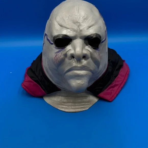 Creepy Horror Mask Scary Face with Padded Collar Costume Prop