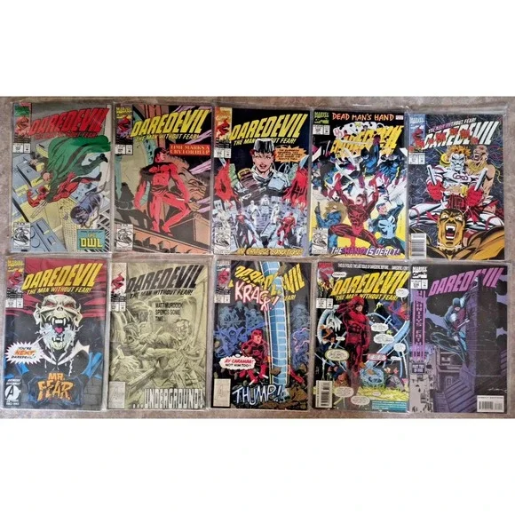 Marvel Comics Daredevil Lot of 10# 303, 4, 6, 9, 11, 15, 16, 17, 18, and 334