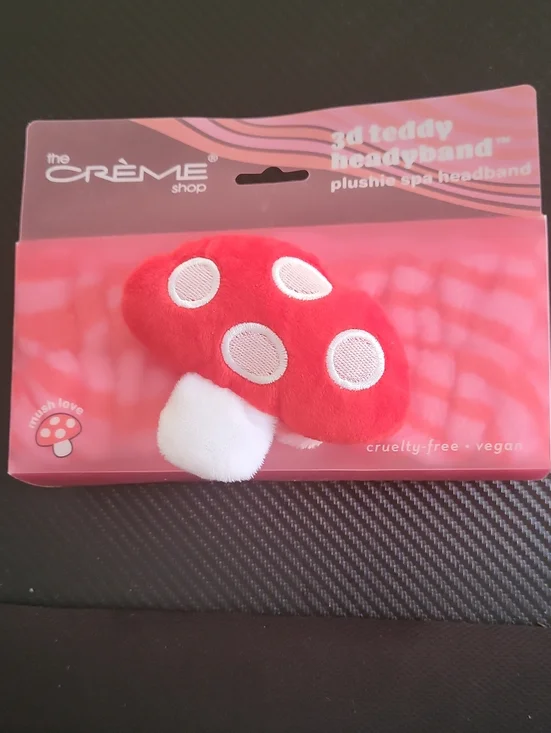 The Creme Shop Red Plush Mushroom Spa Headband