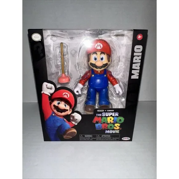 Nintendo The Super Mario Bros. Movie Mario‎ Figure with Plunger Accessory NEW