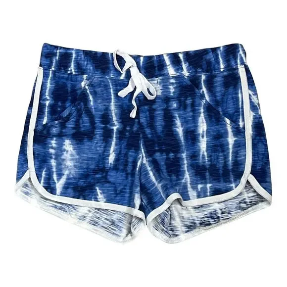 Justice Active Girls Shorts Size 10 Blue Tie Dye Drawstring Athletic 2.5