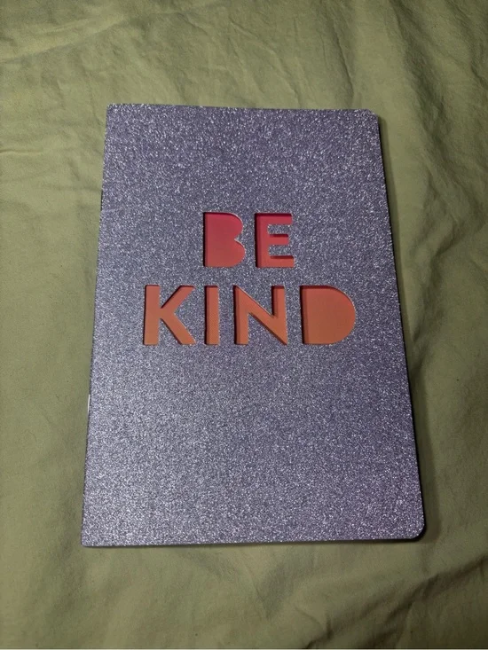 New Be Kind Glitter Journal Notebook - Purple