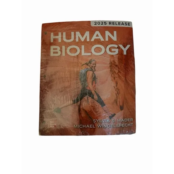 Human Biology 2025 Release by Sylvia S. Mader  (17th Edition, Softcover)‎
