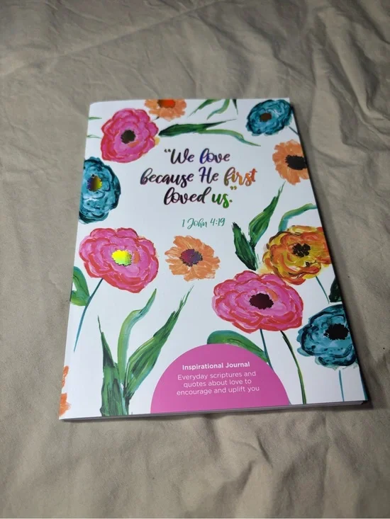 New Inspirational Floral Journal - Pink, Teal & Orange Cover Spiritual Religious