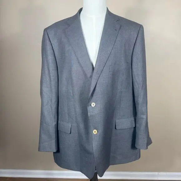 Turnbury Men’s Sport coat Blazer 52R Silk Wool 2 Button Classic Fit