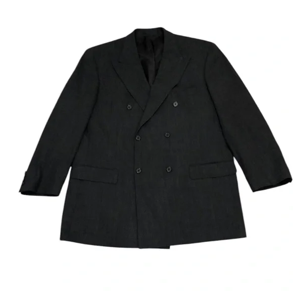Hugo Boss Botticelli Lucca Sports Coat Size 56 Dark Gray Virgin Wool Blazer