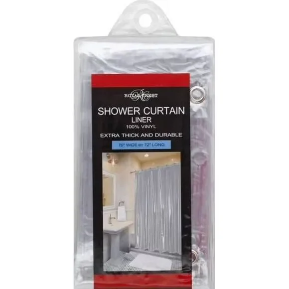 ROYAL CREST SHOWER CURTAIN LINER 100 PERCENT VINYL THICK AND DURABLE (70 INCH WI