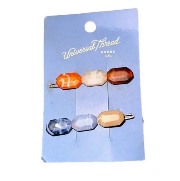 Stone Hair Clips Set