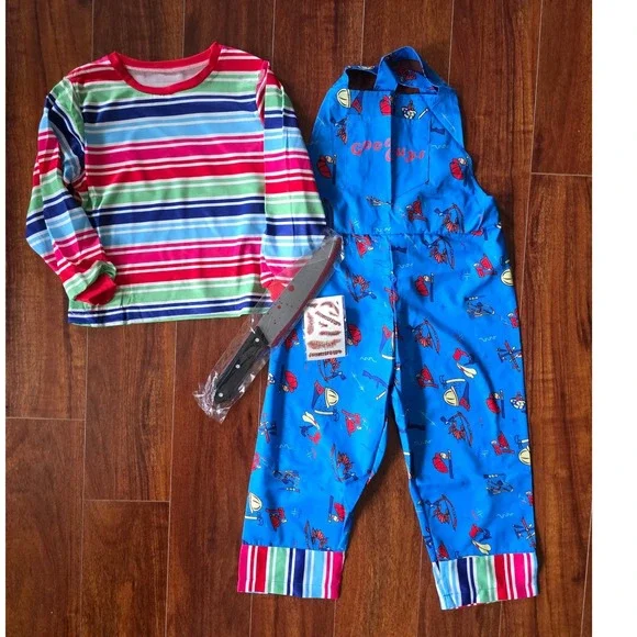 Chucky Child (M) Costume Good Guys Horror Movie Halloween Accessories