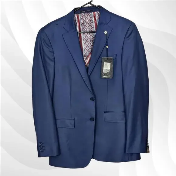 2/$50 Ted Baker Debonair Sharkskin Suit Jacket Size 38R – Flawed but Stylish