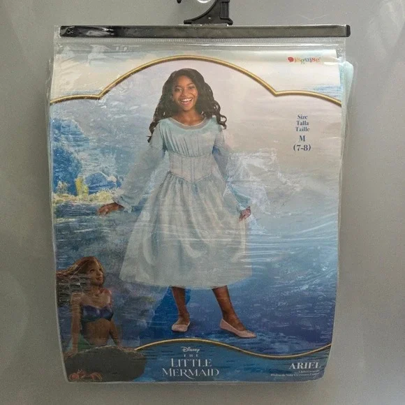 Disney The Little Mermaid Ariel Costume Dress Up -‎ Girls Size M (7-8)