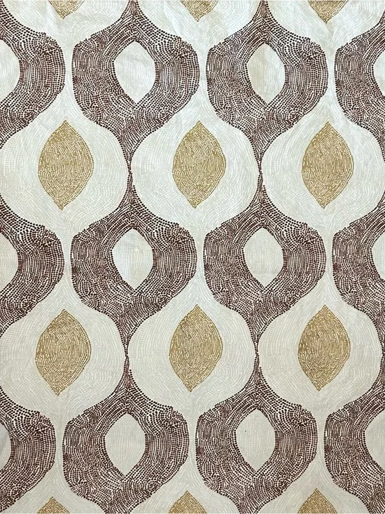 THRESHOLD 100% cotton print shower curtain (neutral) NEW