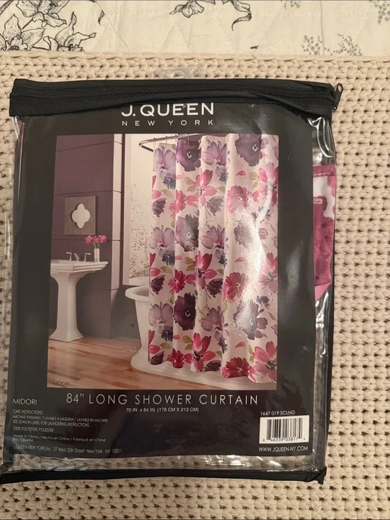 ☀️ 3 FOR $25 Midori Floral Shower Curtain - Purple & Pink