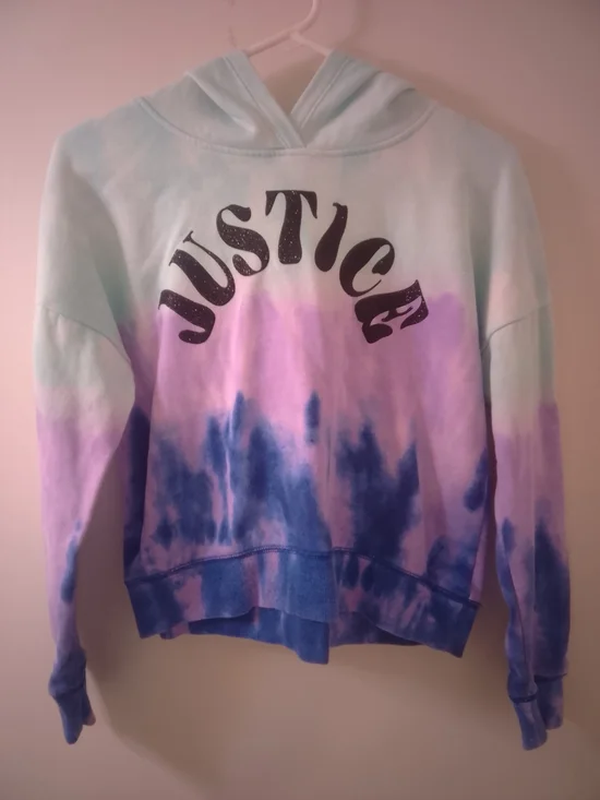 Justice Tie-Dye Hooded Sweatshirt - Size Large
