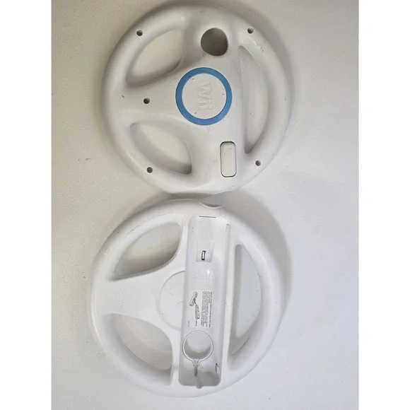2x Genuine OEM Mario Kart Racing Steering Wheel - Nintendo Wii - Game Controller