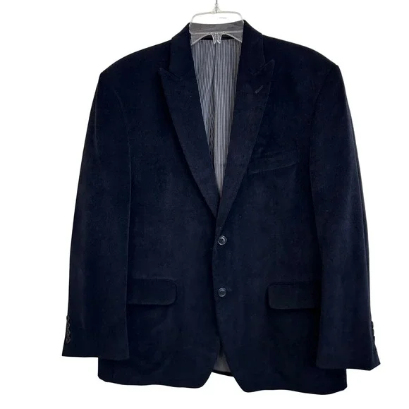 Calvin Klein Men's Black Corduroy Blazer Sport Coat‎ Jacket Size 40S EUC Retro