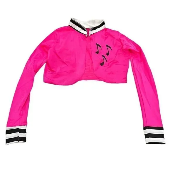 Dansco Shake Rattle‎ Roll Music Note Dance Costume Jacket Child Sz Large 20167