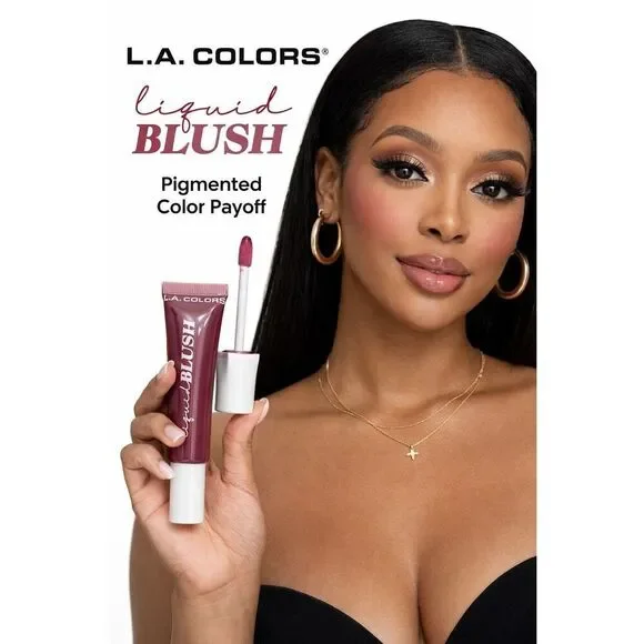 LA Colors Liquid Blush Grazie Deep Mauve Rose Dewy Pigmented Cream Blush NIP