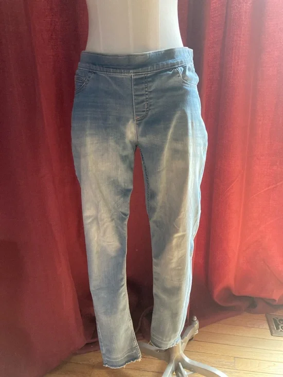 Justice Light Blue Girls Washed Denim Jean leggings, 14 plus
