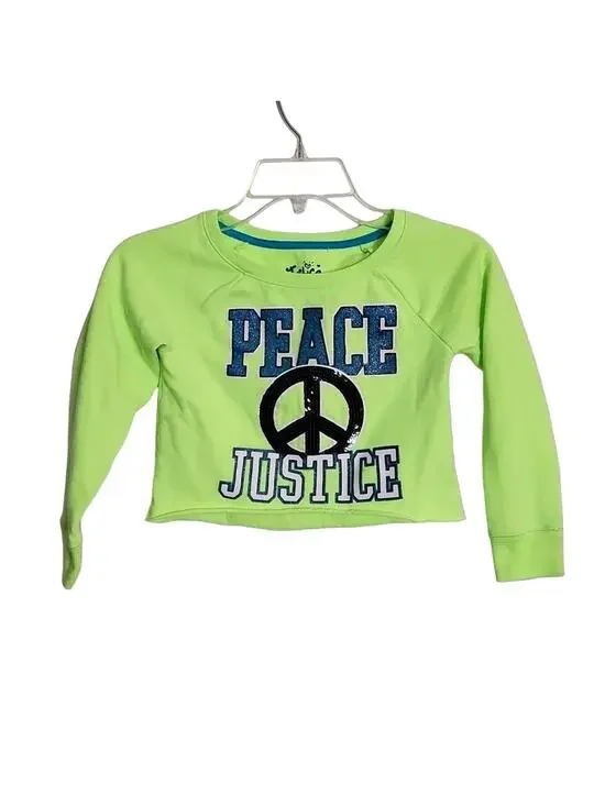 Justice Peace and Justice Crop Sweatshirt