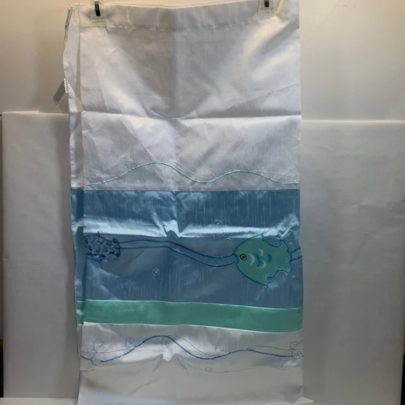 Sam Hedaya Corp fish shower curtain embroidered