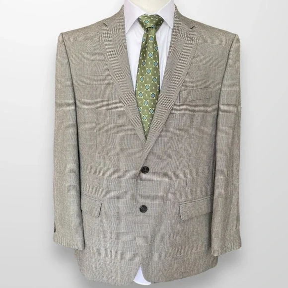 42R Mens Blazer Chaps Sport Coat 2 Button‎ Casual Wool Suit Jacket
