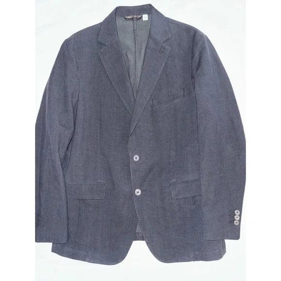 Mens Pino Porto Tailored Fit Micro Check Two-Button Black/Charcoal Grey Size 44