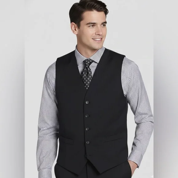 Kenneth Cole Awearness Wool Blend Modern Fit Suit Vest Black Men’s Size XL NWOT