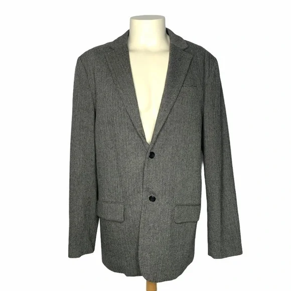 Old Navy Herringbone Gray Black Blazer Size Large