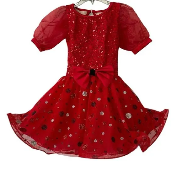 Weissman Showtime A Bluebird On Your Windowsill Dance Costume SC Red Polka Dot